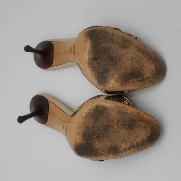 Gucci size 9B color pink green & tan 100% AUTHENTIC USED ITEM - Picture 7 of 8